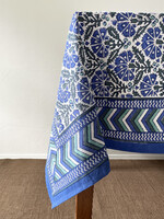 Natural Habitat Chrysanthemum Tablecloth - Blue