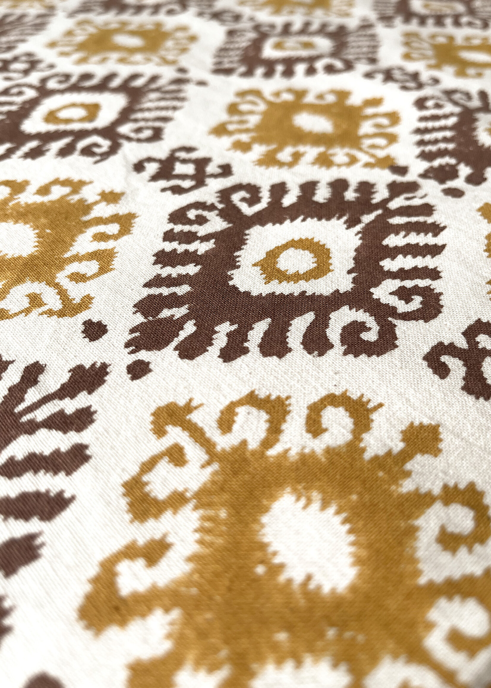 Natural Habitat Dev Tablecloth - Ochre & Brown