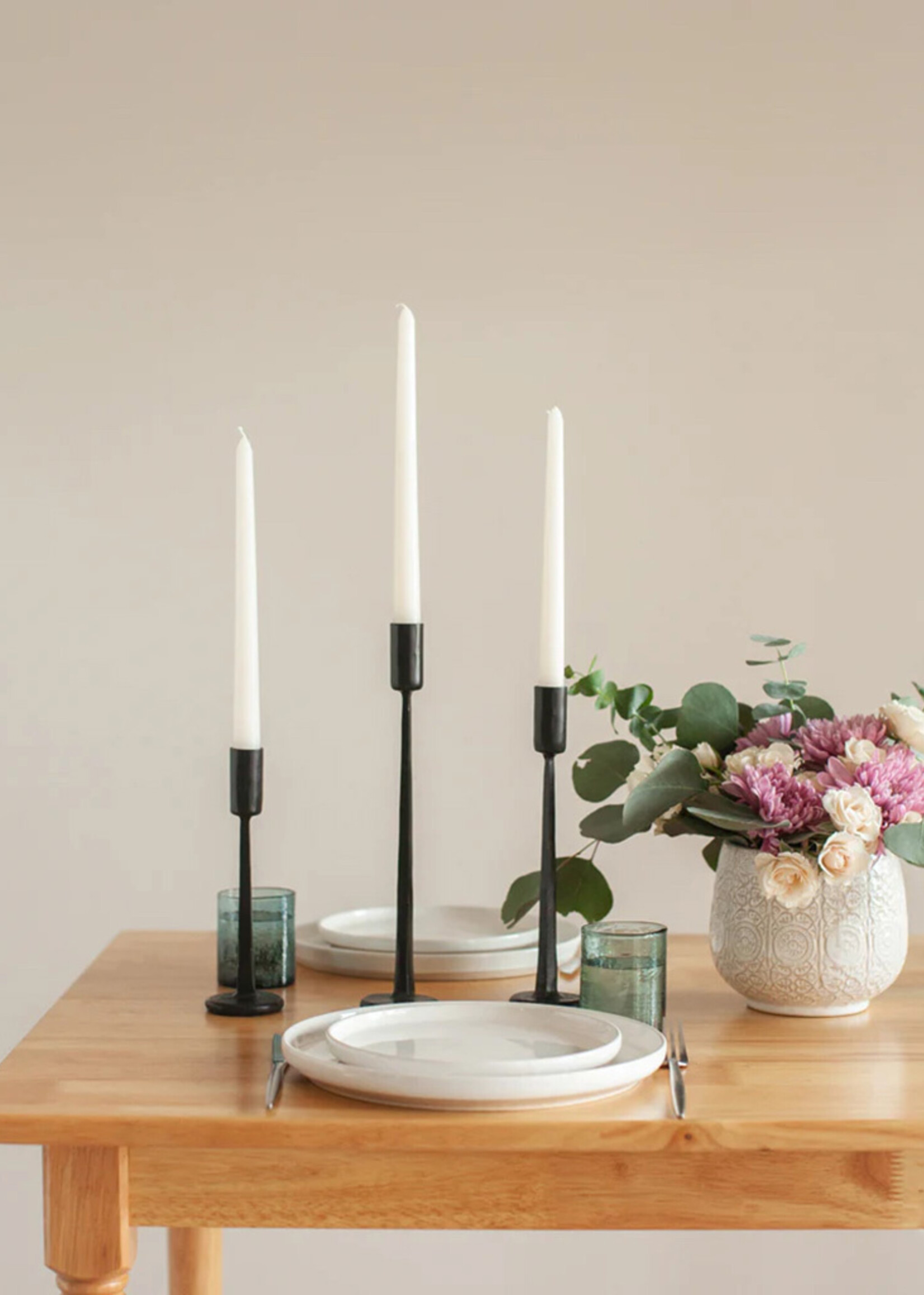 Creative Women Dante Candle Holder - Black Finish