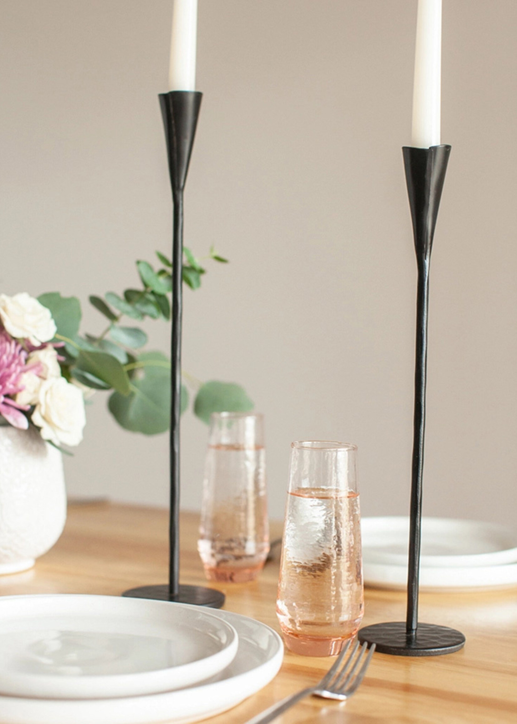 Creative Women FINAL SALE - Phoenix Candle Holder - Black Finish
