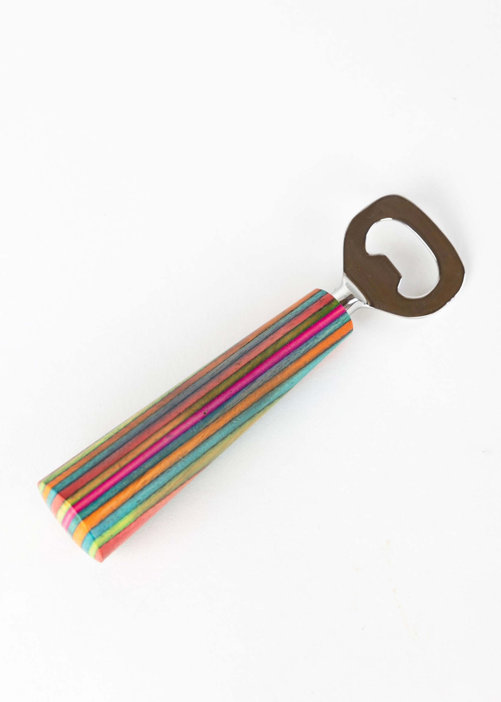 Ten Thousand Villages Striped Wood Bottle Opener