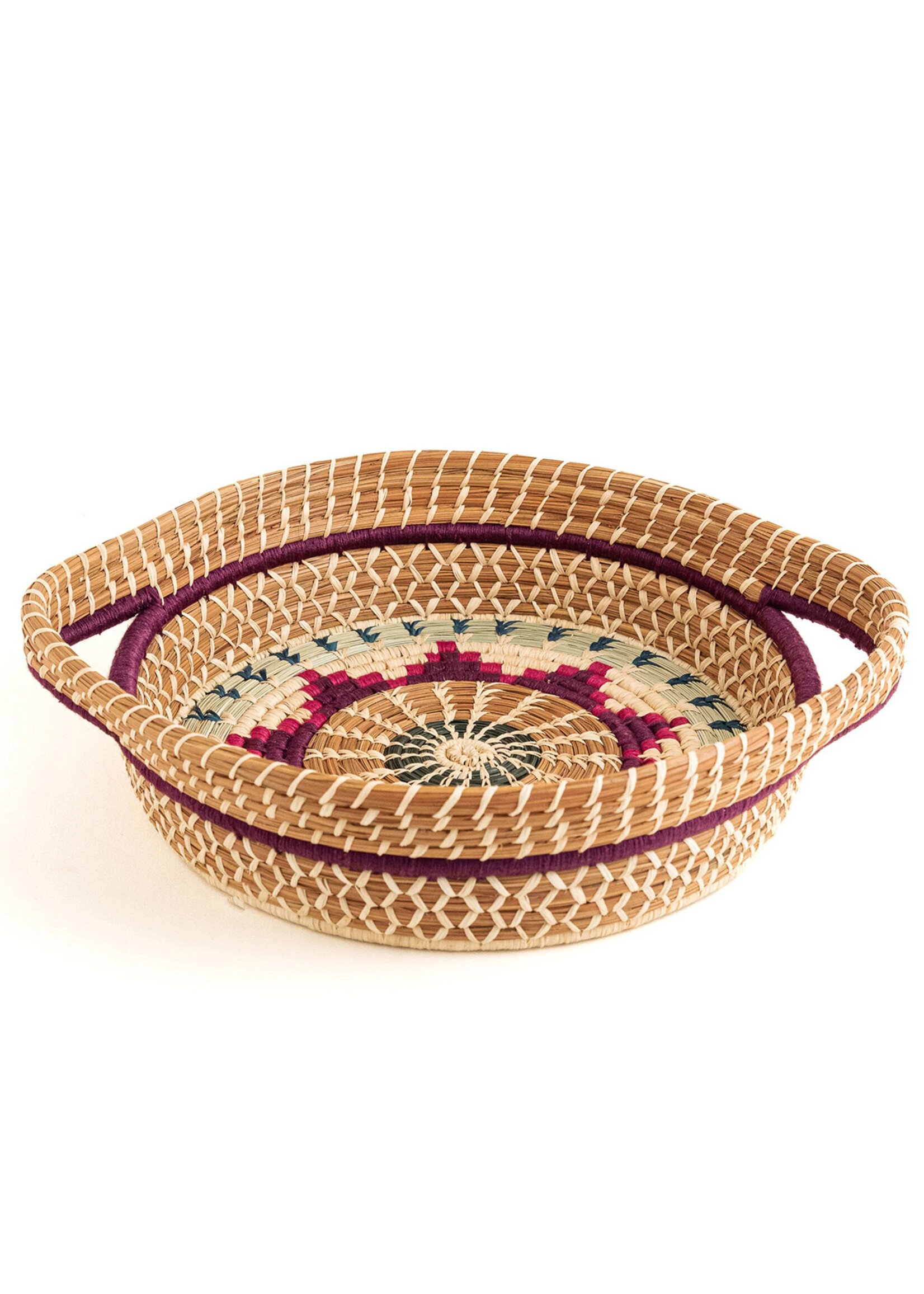 Mayan Hands 13" Chumil Purple Basket