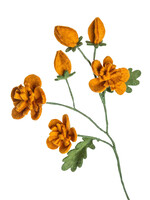 Felt Orange Dogwood Flower
