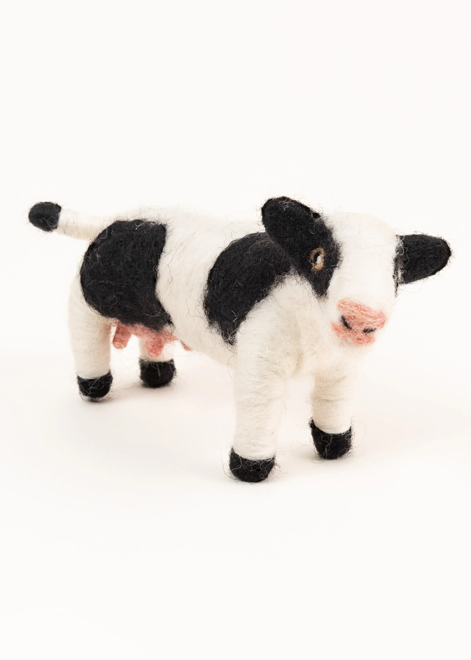 Mayan Hands Felt Cow Figure