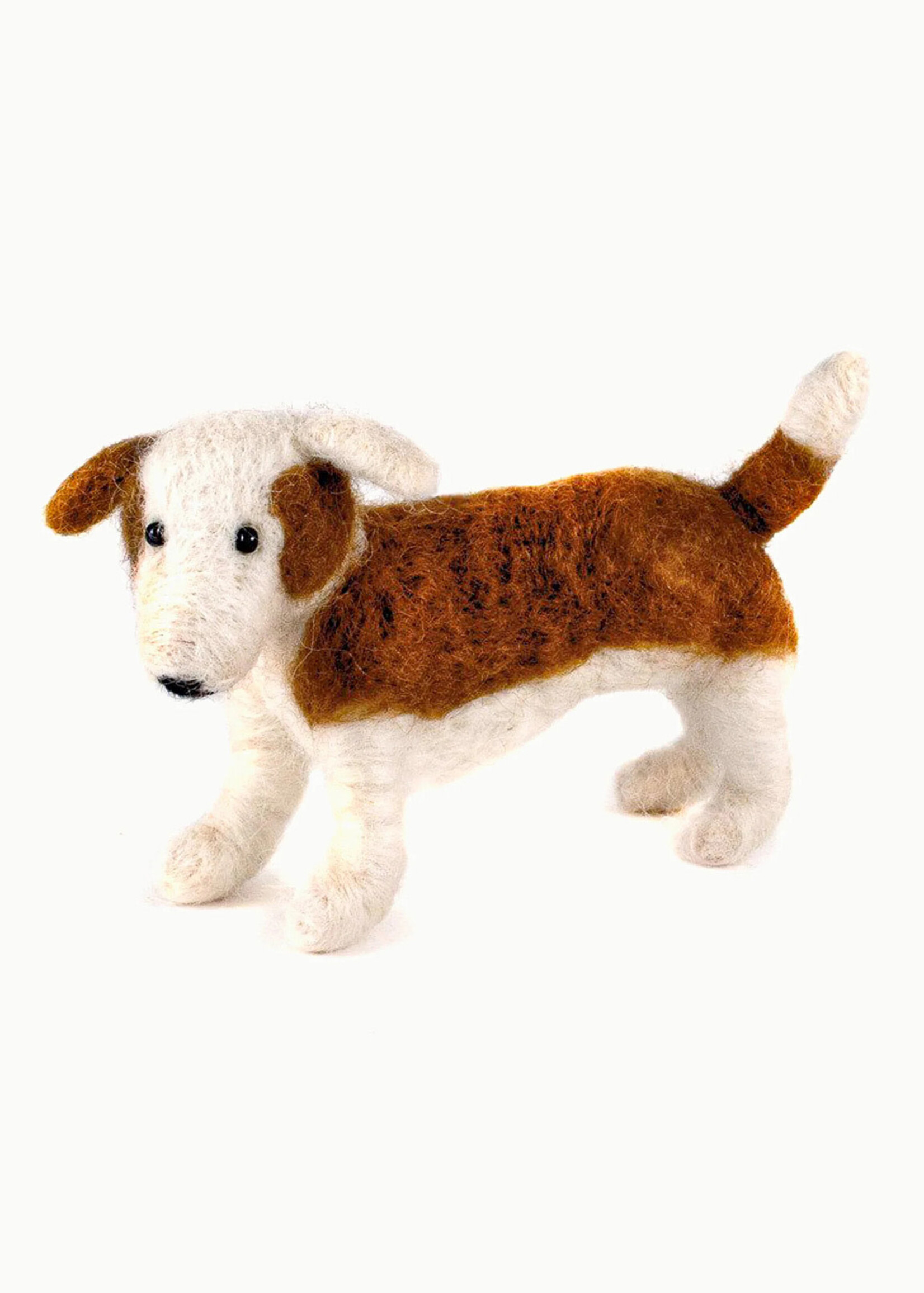 Mayan Hands Felt Standing Dog Figure