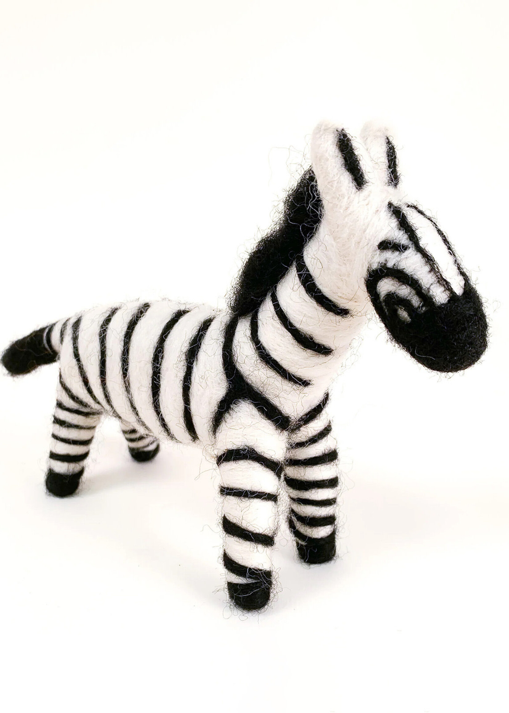 Mayan Hands Felt Zebra Figure