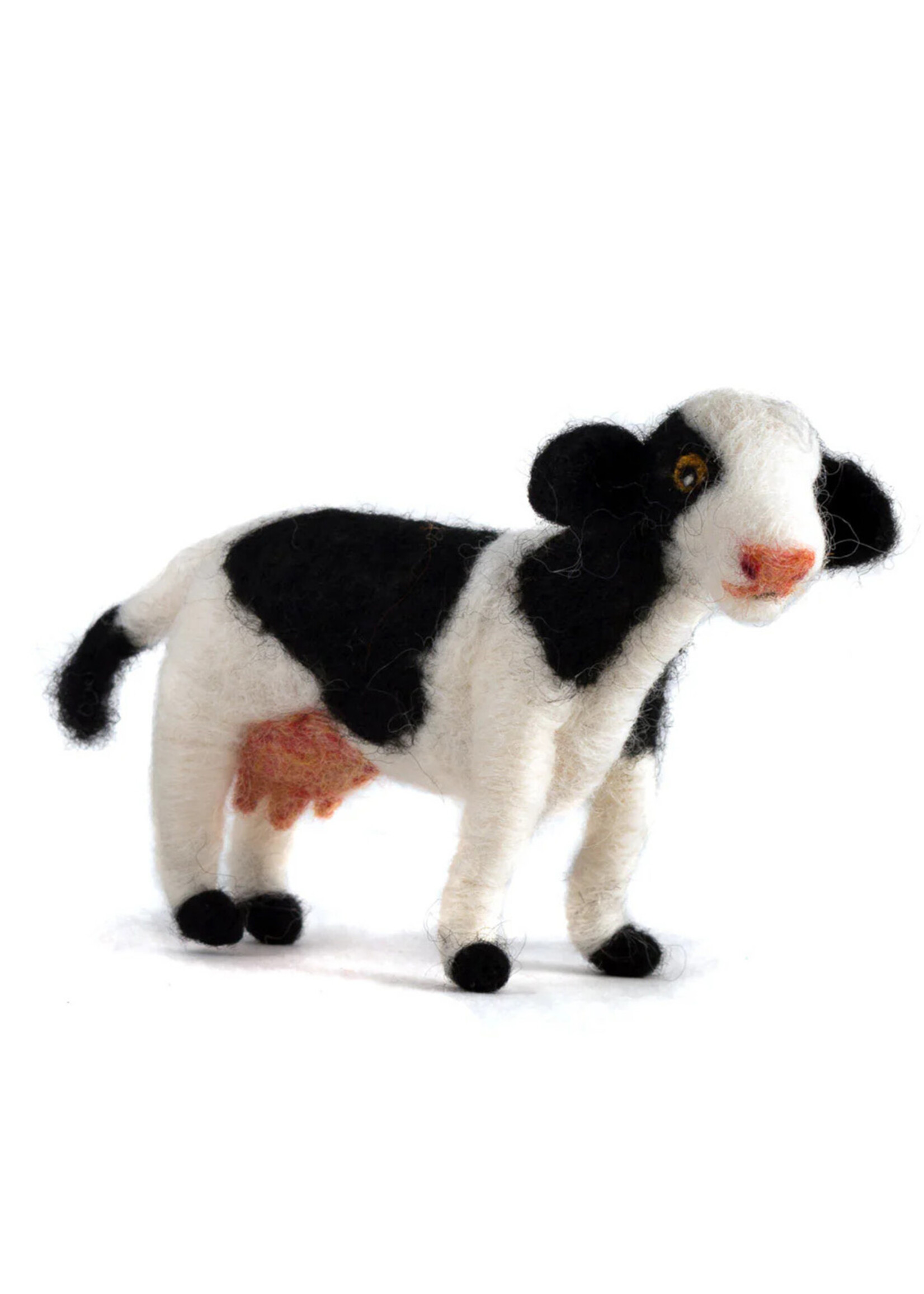 Mayan Hands Felt Cow Figure