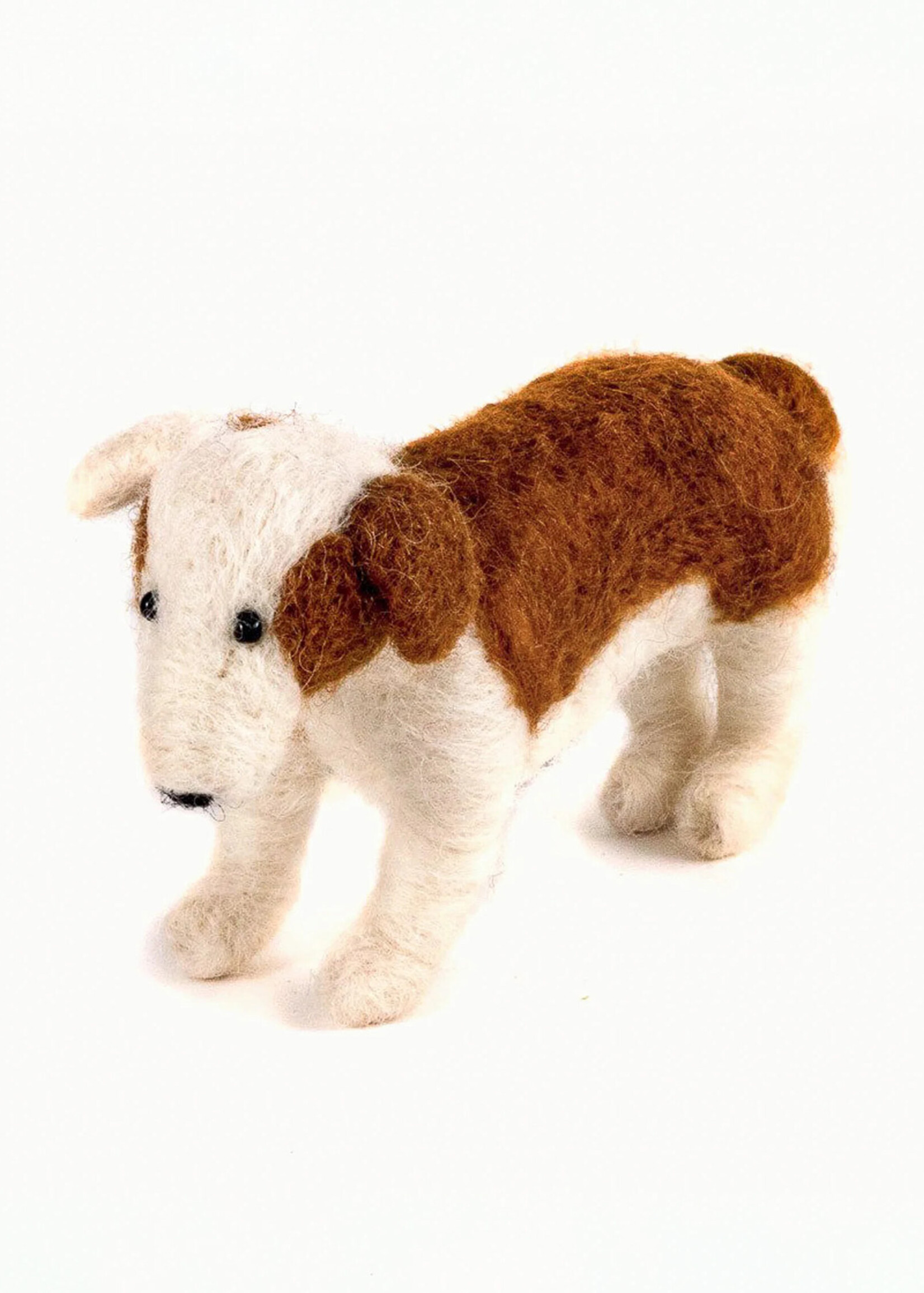 Mayan Hands Felt Standing Dog Figure