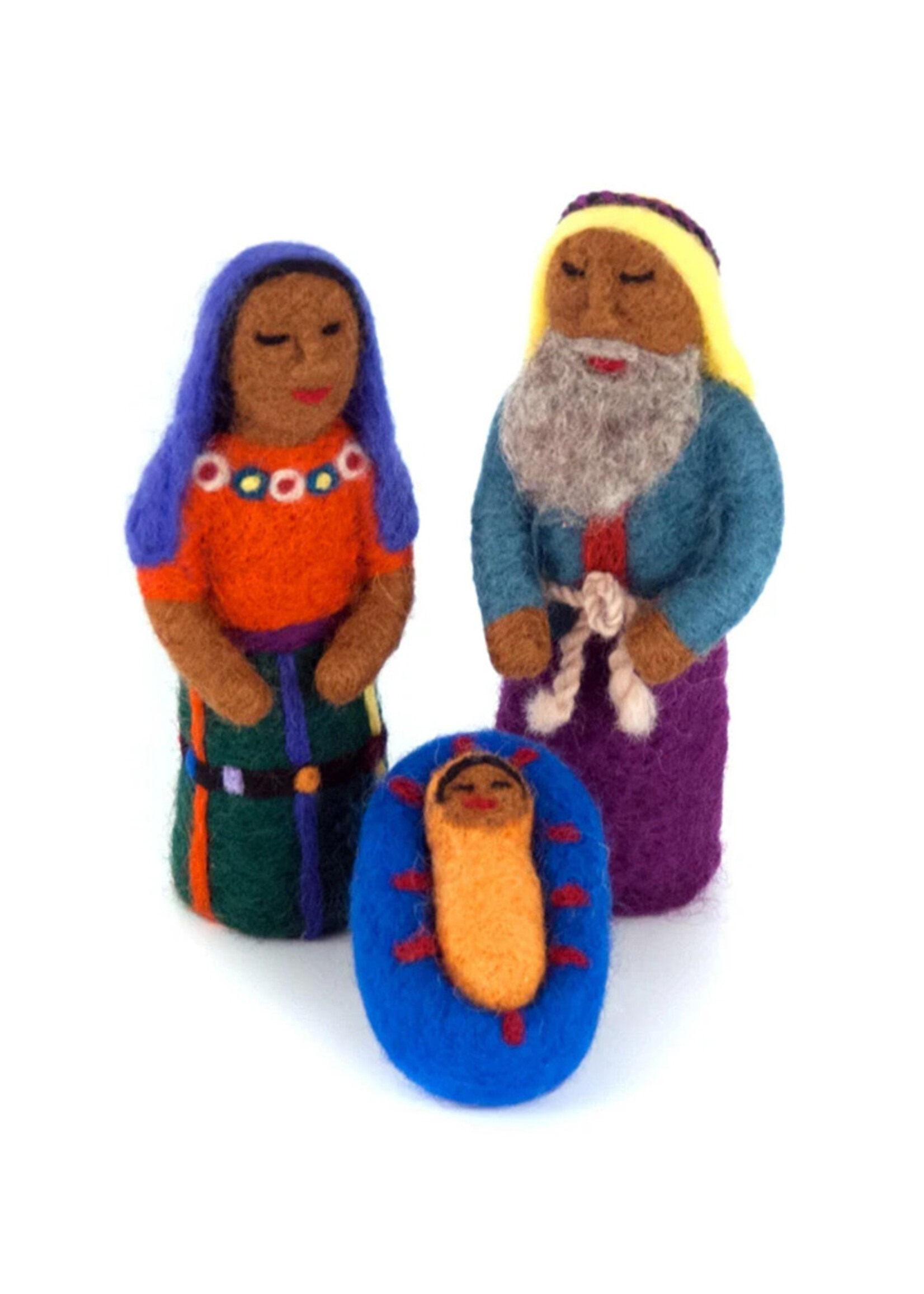 Mayan Hands Felt Maya Nativity