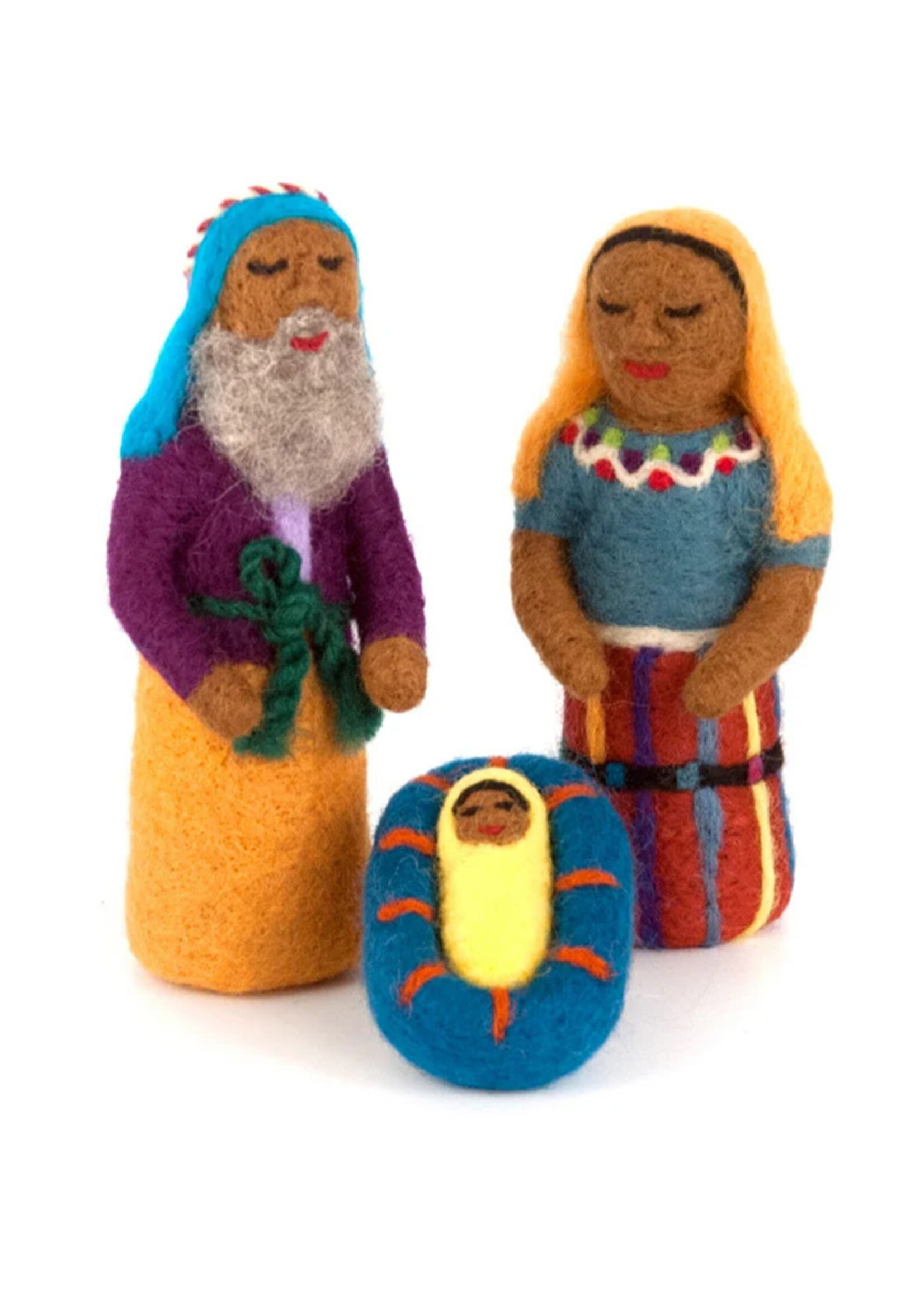 Mayan Hands Felt Maya Nativity