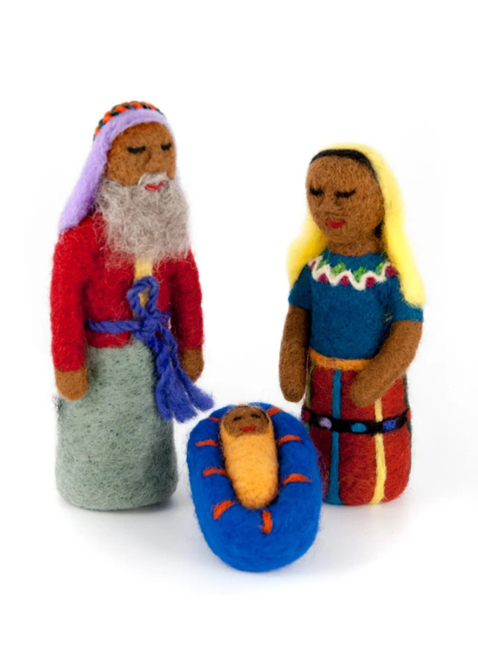 Mayan Hands Felt Maya Nativity