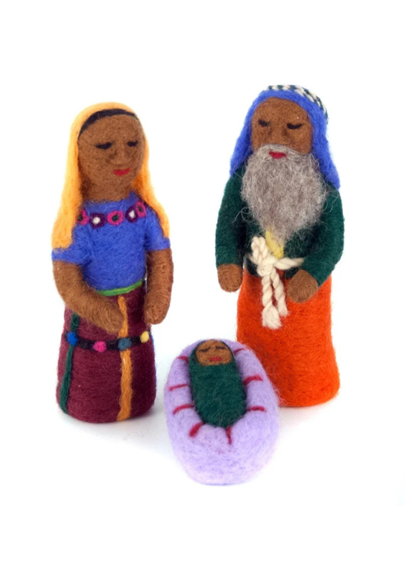 Mayan Hands Felt Maya Nativity