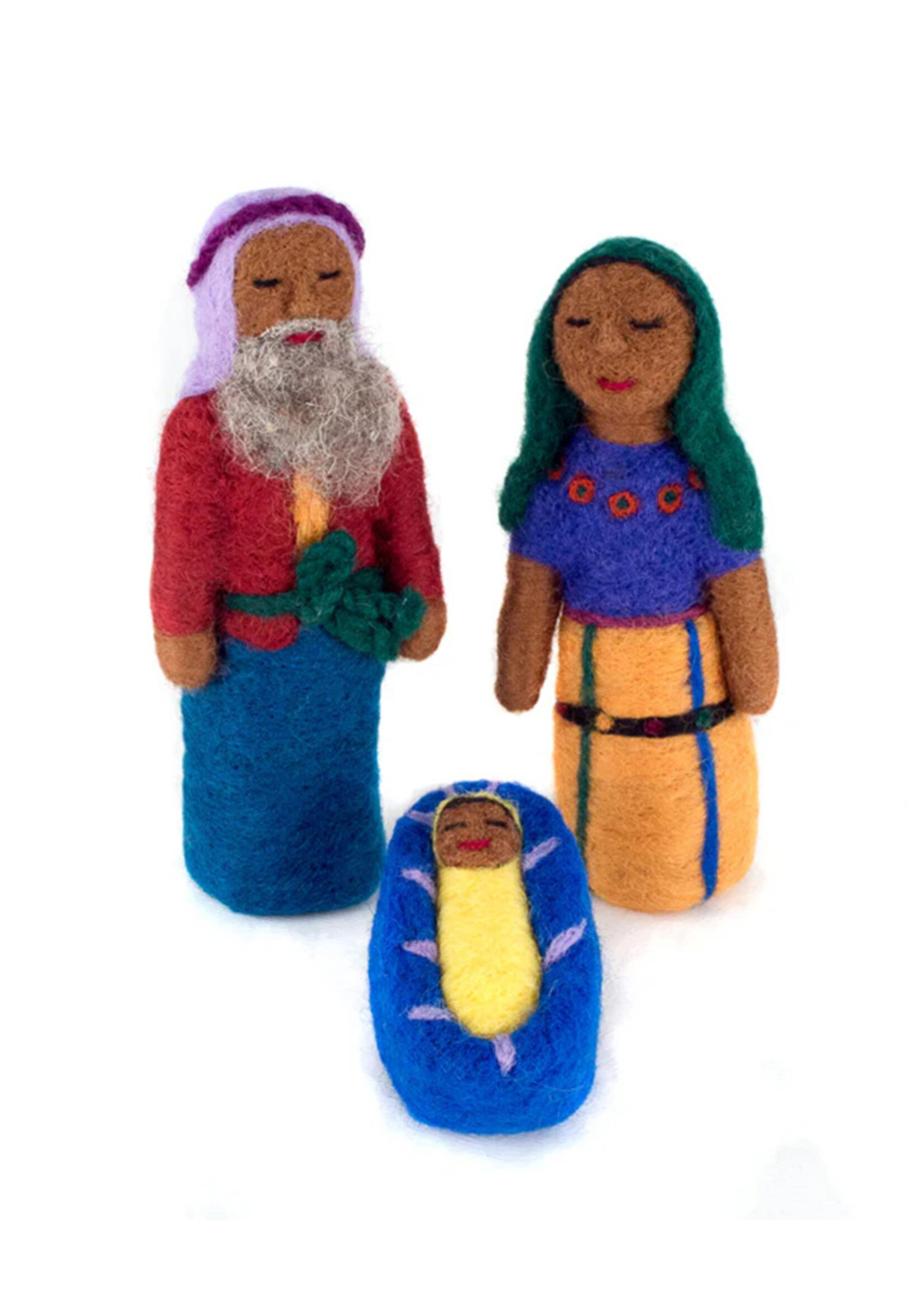 Mayan Hands Felt Maya Nativity