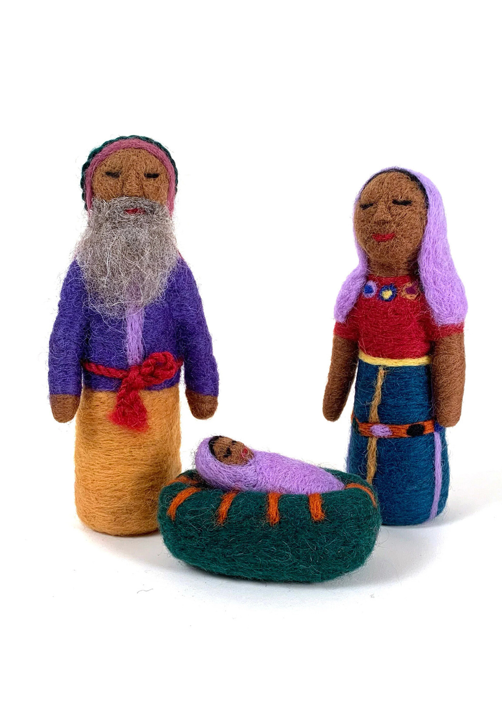 Mayan Hands Felt Maya Nativity
