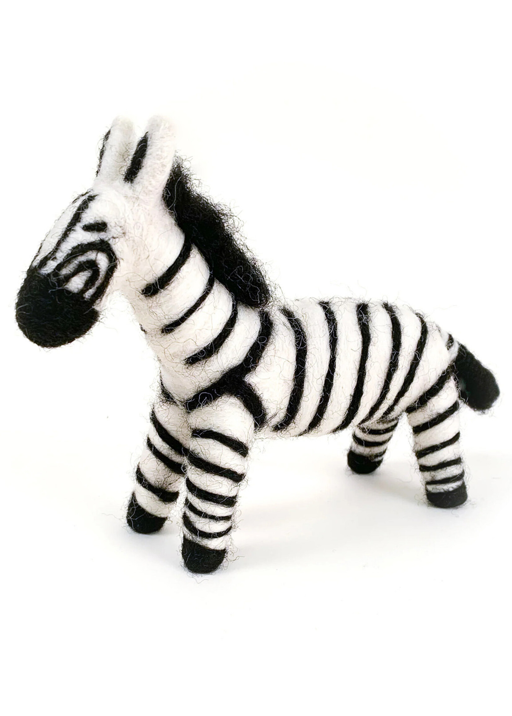 Mayan Hands Felt Zebra Figure