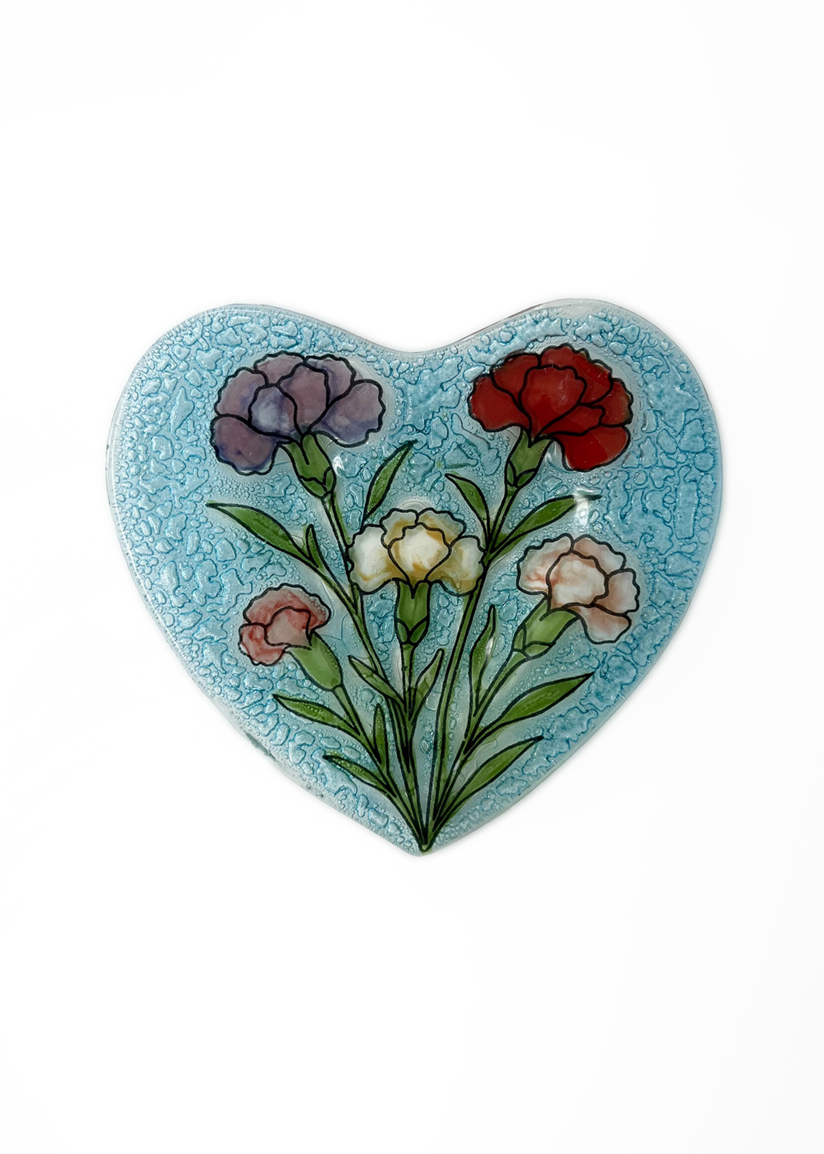 Pampeana Flower Heart Glass Dish