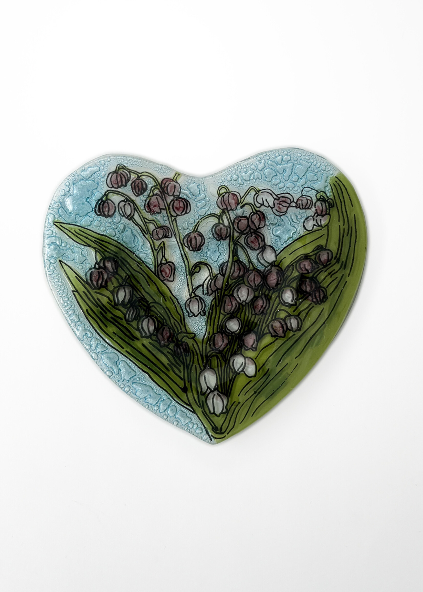 Pampeana Flower Heart Glass Dish