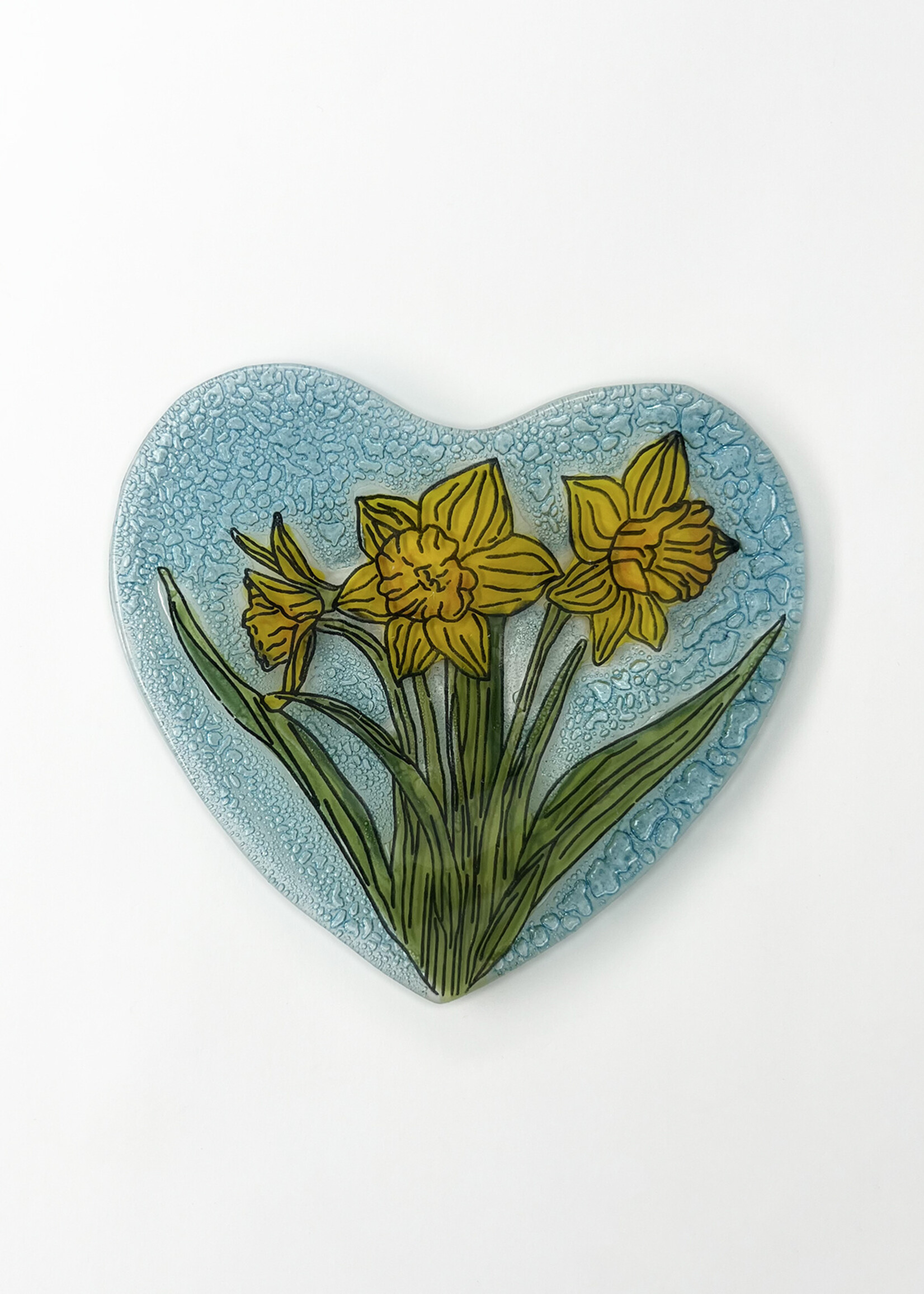 Pampeana Flower Heart Glass Dish