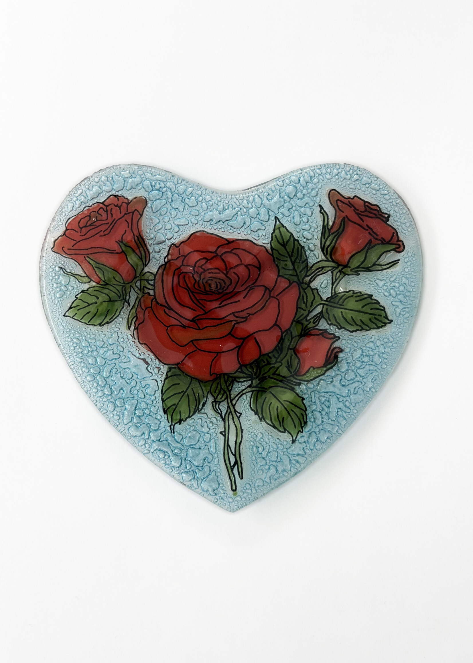 Pampeana Flower Heart Glass Dish