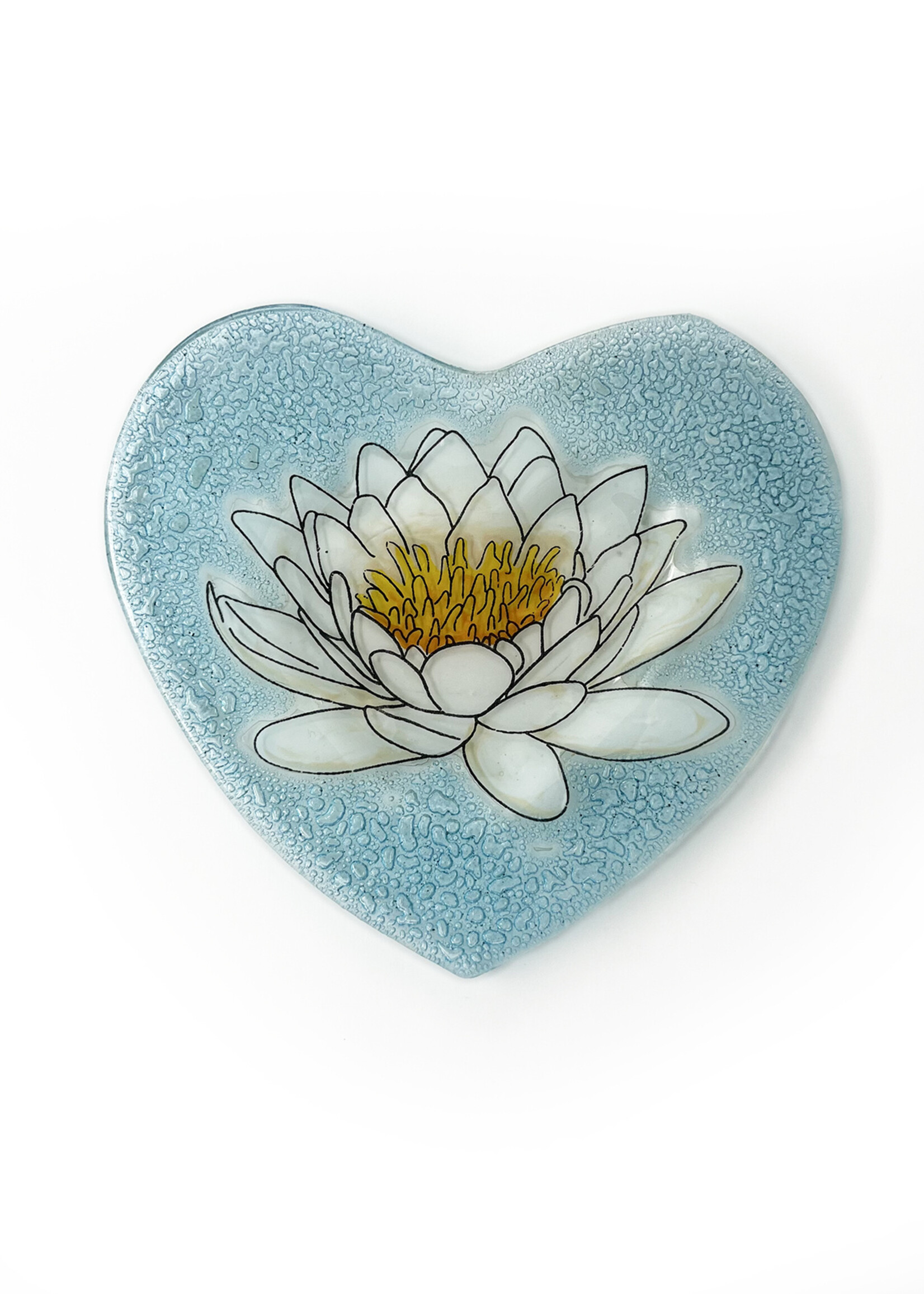 Pampeana Flower Heart Glass Dish