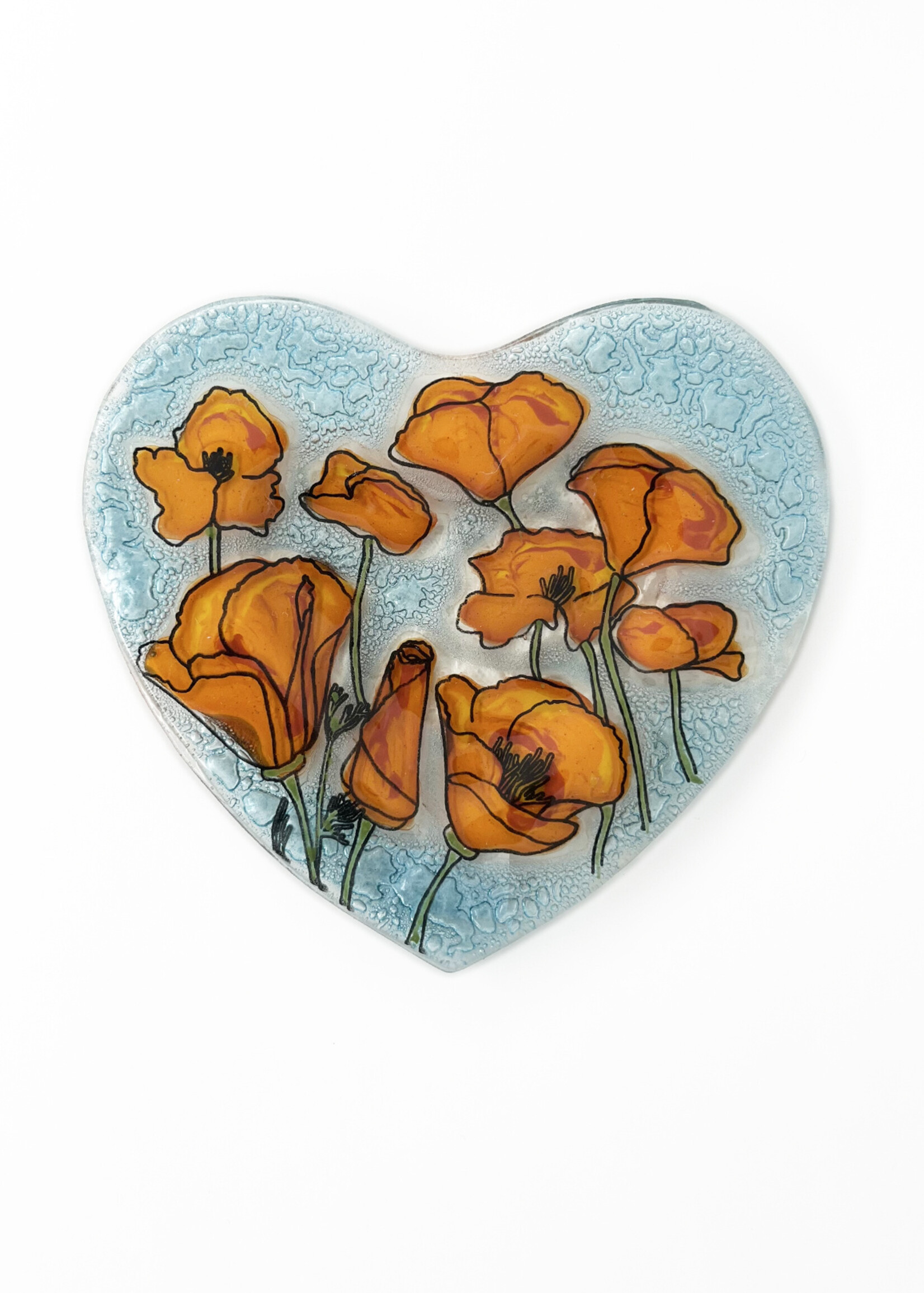 Pampeana Flower Month Heart Glass Dish