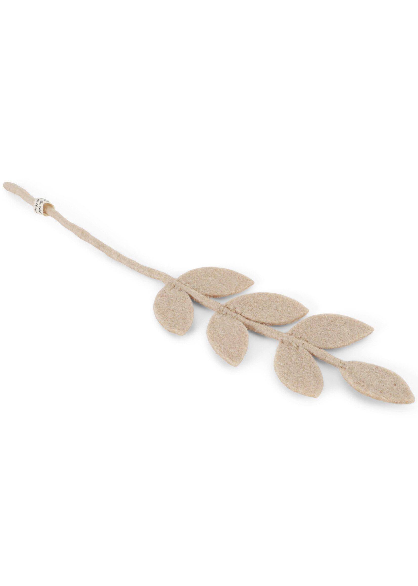 Gry and Sif Beige Felt Leaf Branch