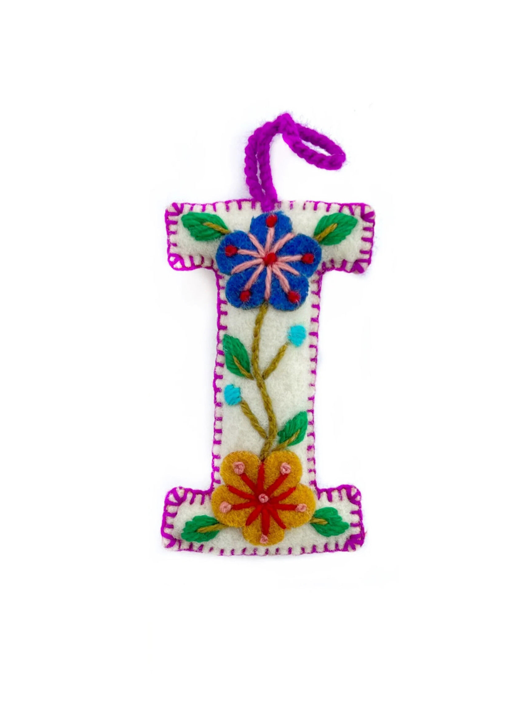 Ornaments 4 Orphans FINAL SALE - Letter I Ornament - White