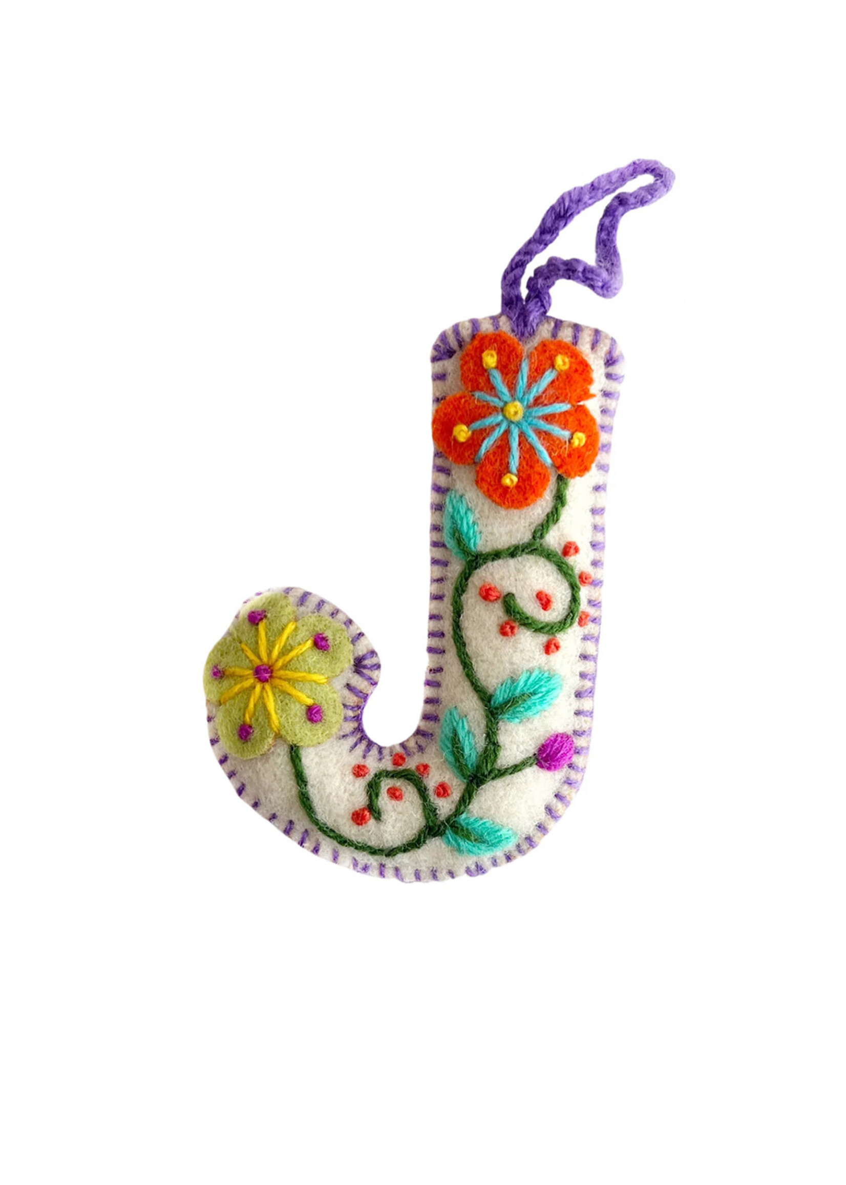 Ornaments 4 Orphans FINAL SALE - Letter J Ornament