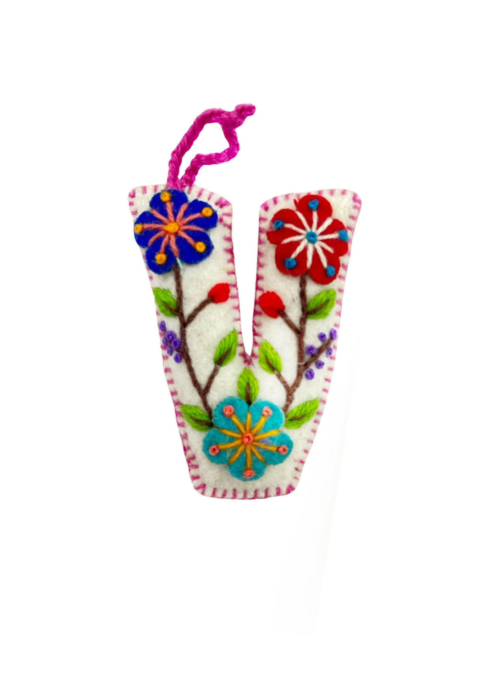 Ornaments 4 Orphans FINAL SALE - Letter V Ornament