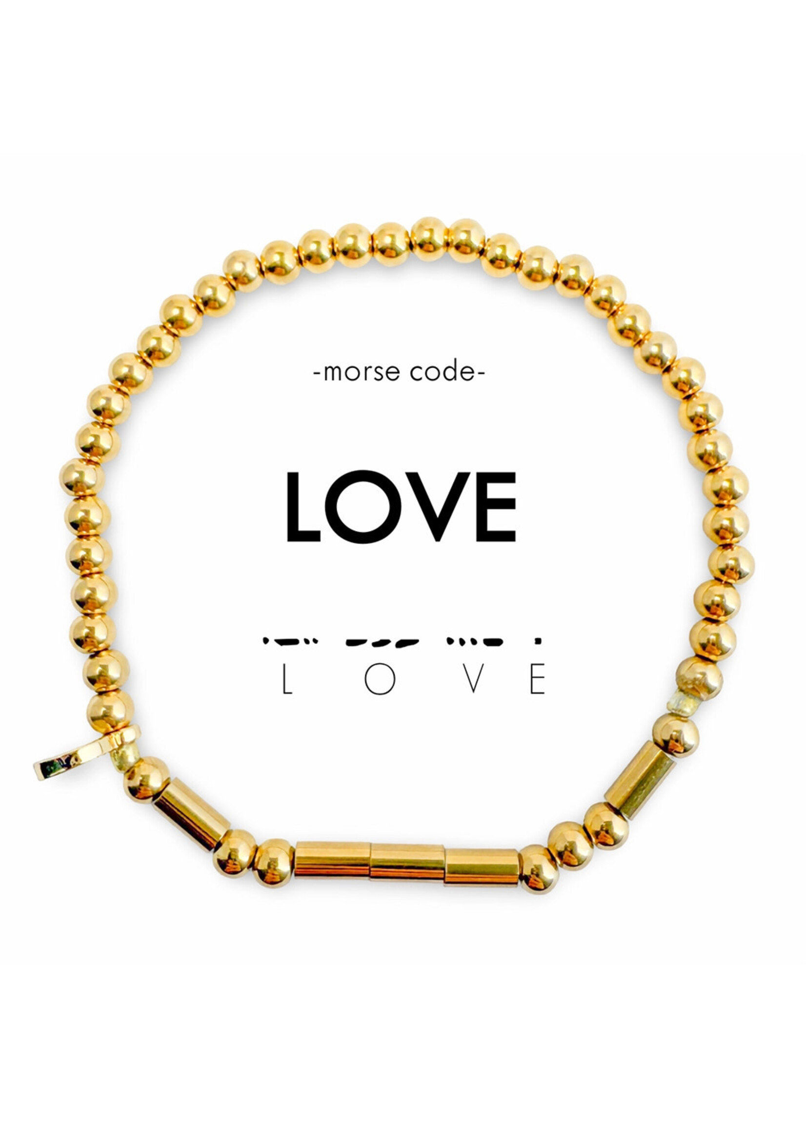 Ethic Goods Morse Code LOVE Bracelet - 18K gold plated