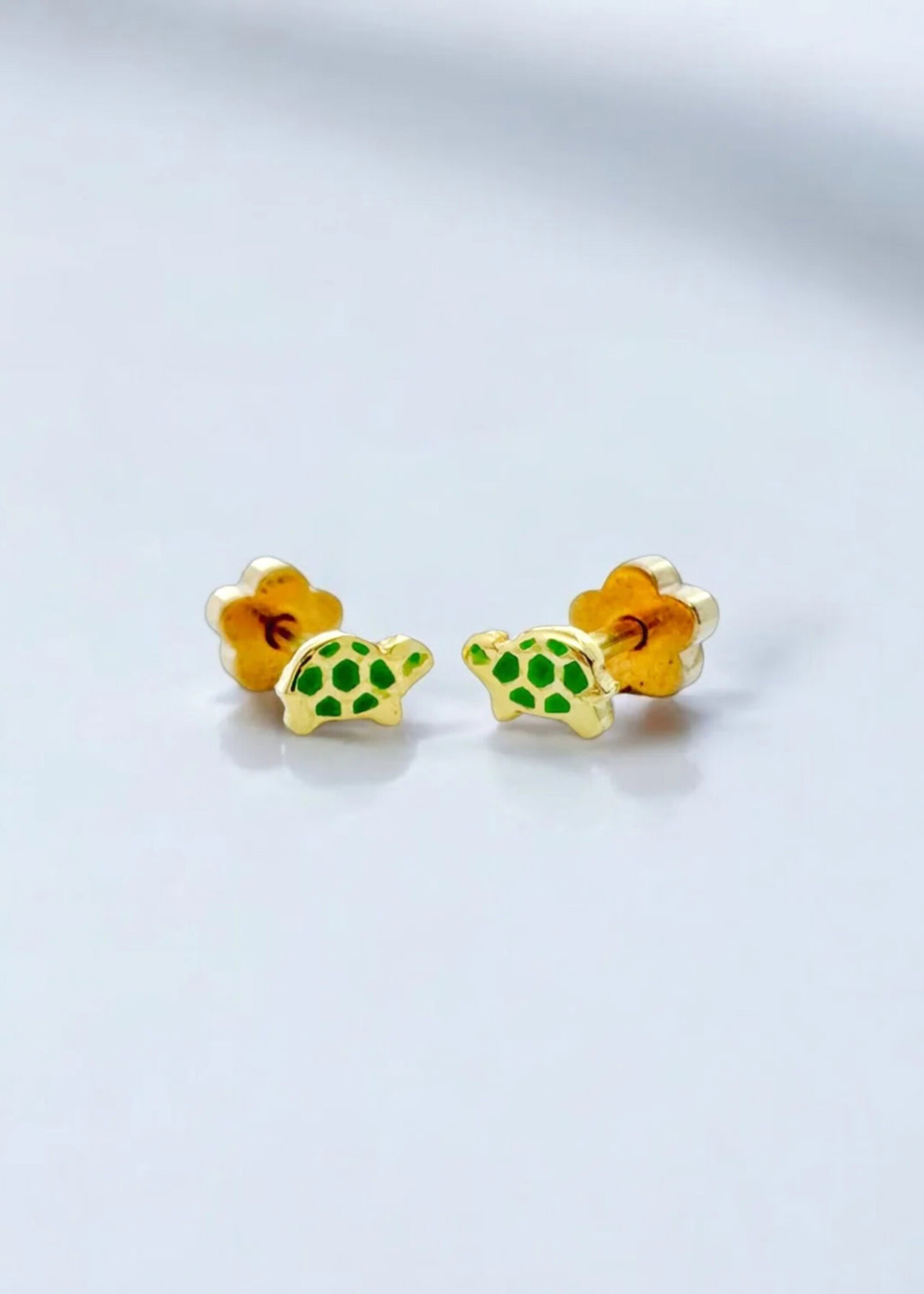 Ethic Goods Tiny Turtle Studs Earrings - 14K gold plated