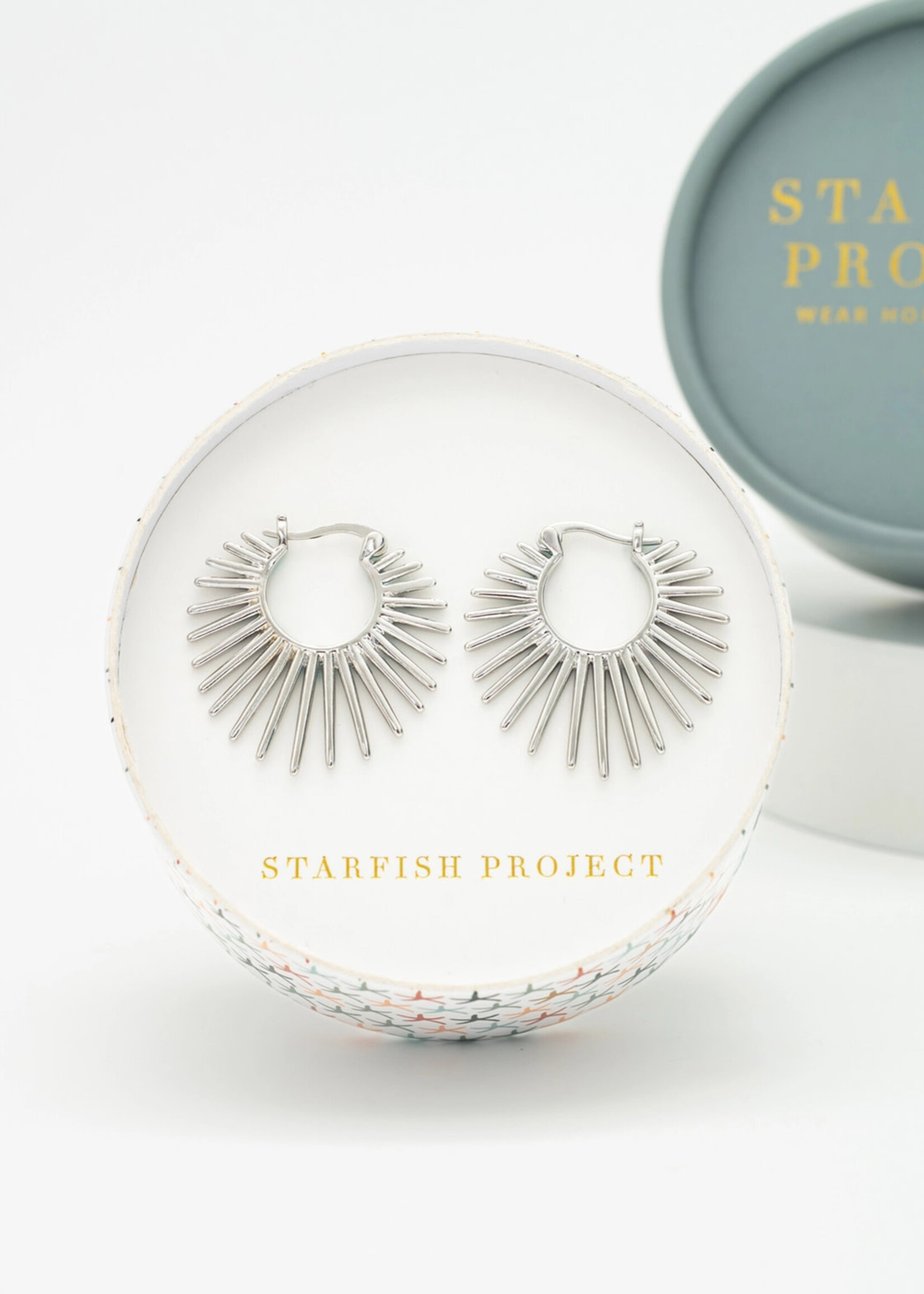 Starfish Project Radiant Rise Hoop Earrings - platinum plated