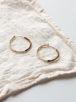 YEWO Small Olive Mala Hoop Earrings