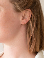 YEWO Small Rust Mala Ear Pin Earrings