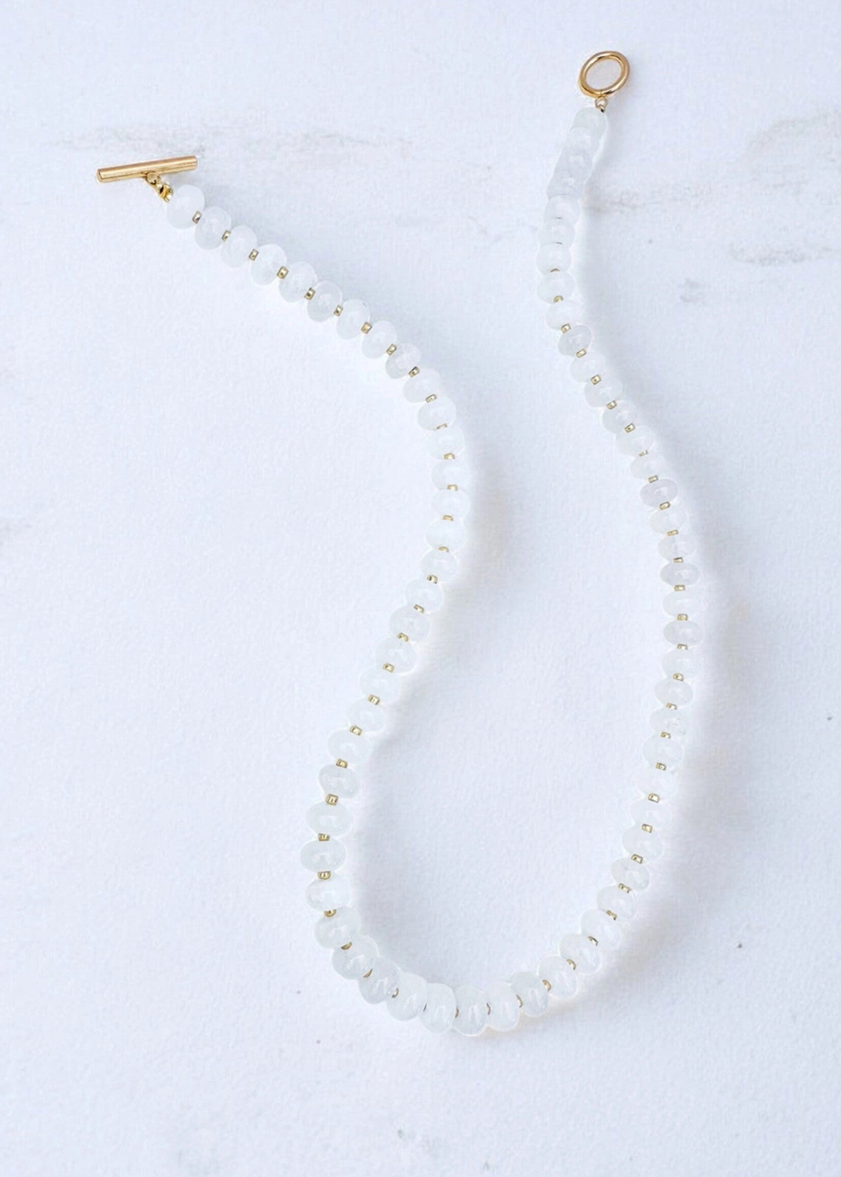 Ethic Goods White Quartz Bold Stone Necklace