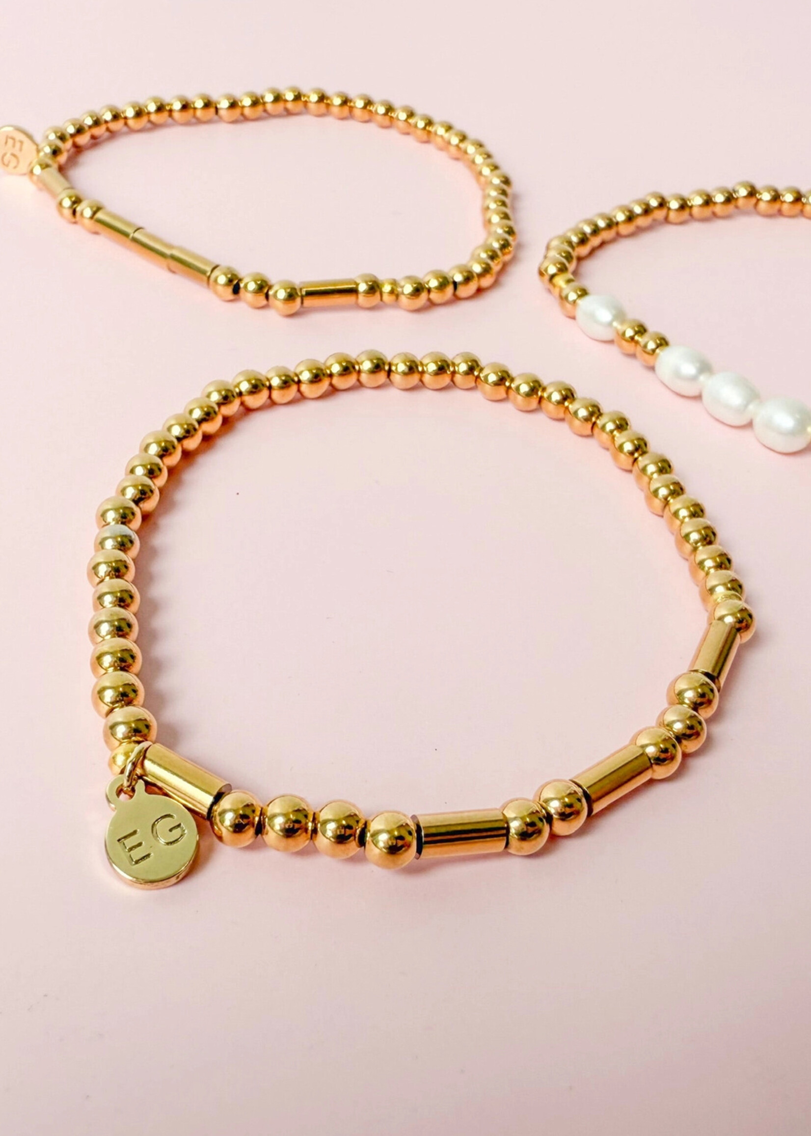 Ethic Goods Morse Code BRAVE Bracelet - 18K gold plated