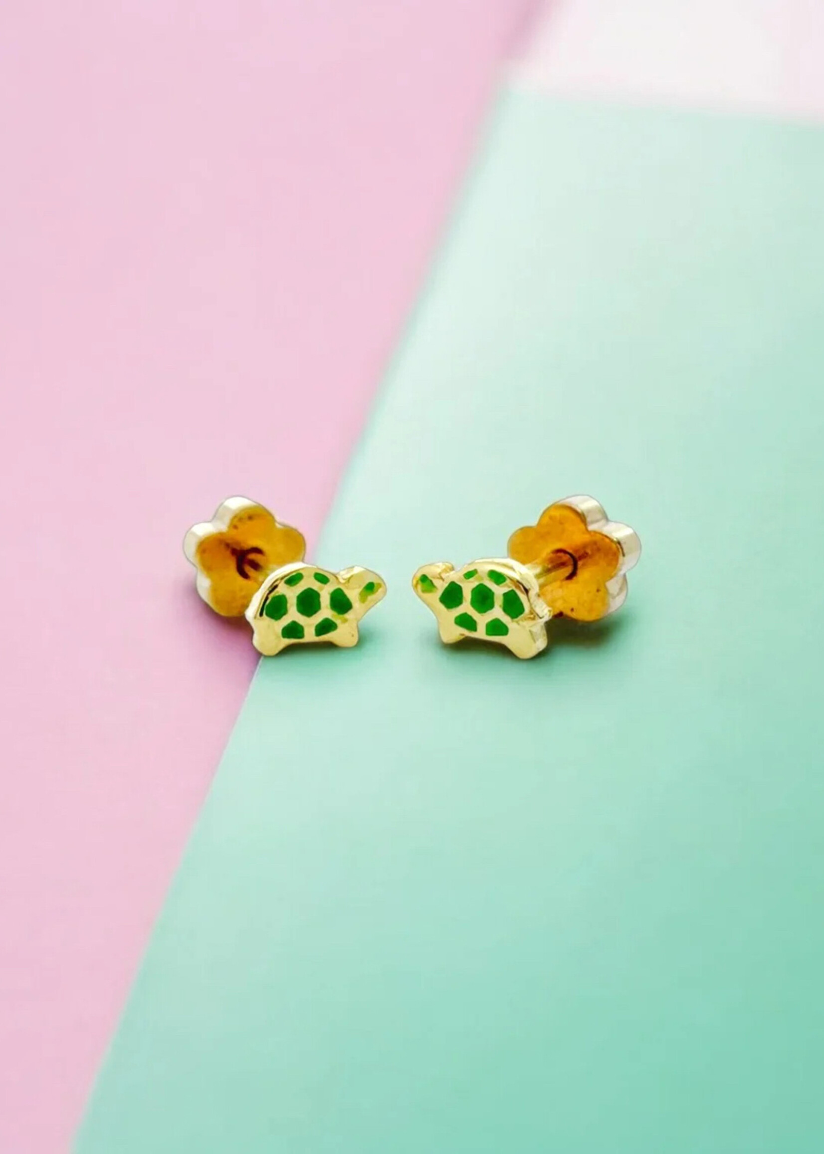 Ethic Goods Tiny Turtle Studs Earrings - 14K gold plated
