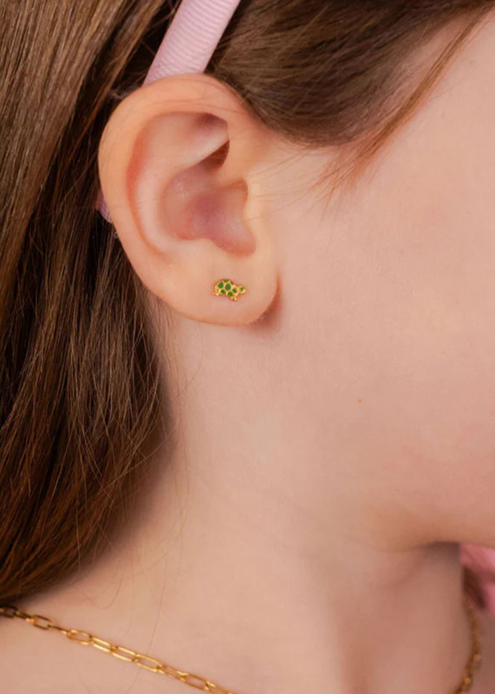 Ethic Goods Tiny Turtle Studs Earrings - 14K gold plated