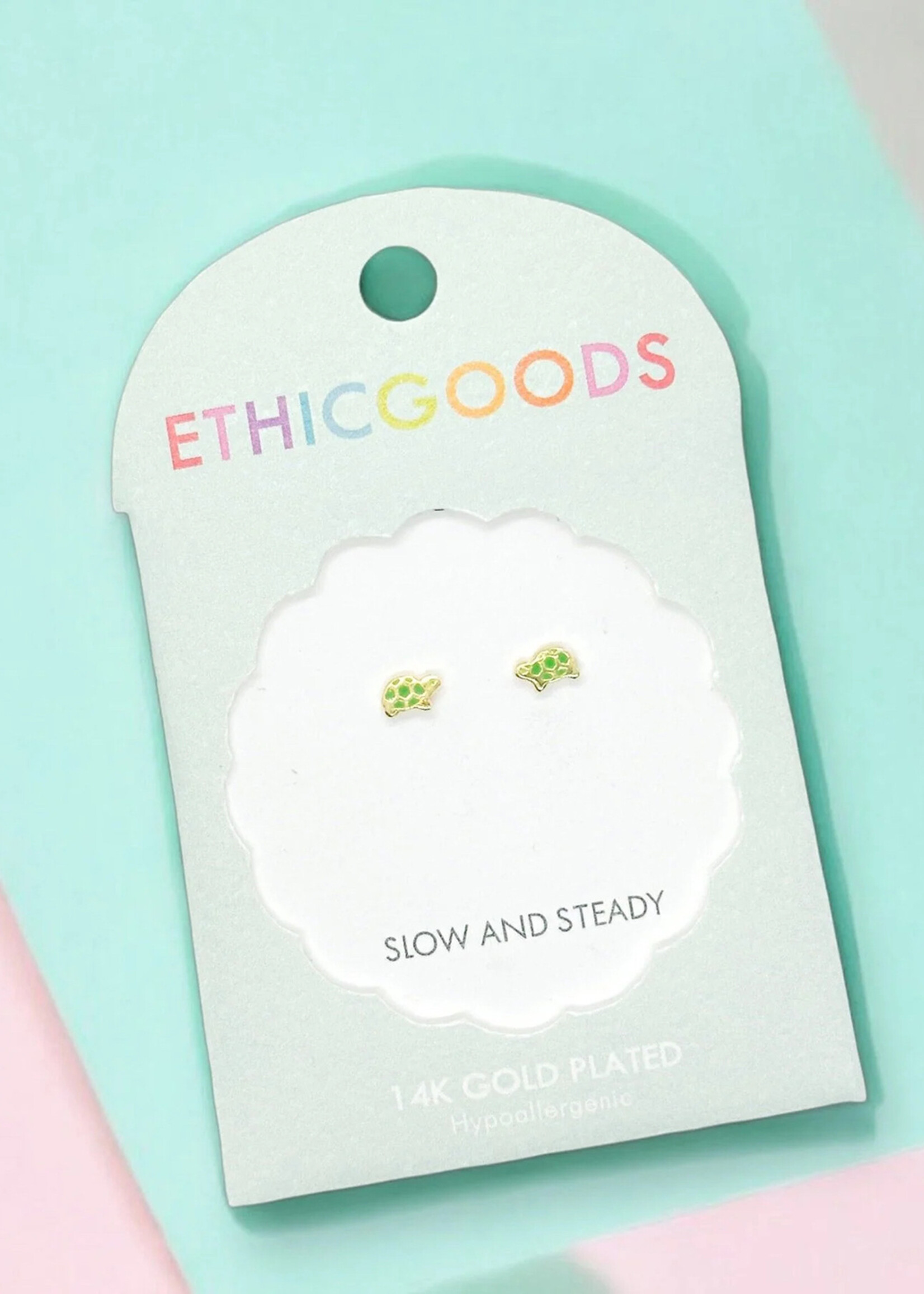 Ethic Goods Tiny Turtle Studs Earrings - 14K gold plated