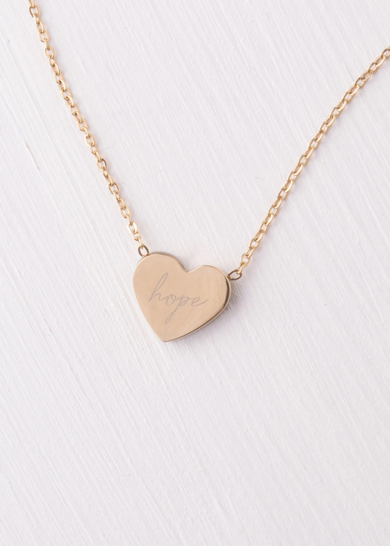 Starfish Project Give Hope Heart Necklace - 14K gold plated