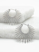 Starfish Project Radiant Rise Hoop Platinum Earrings