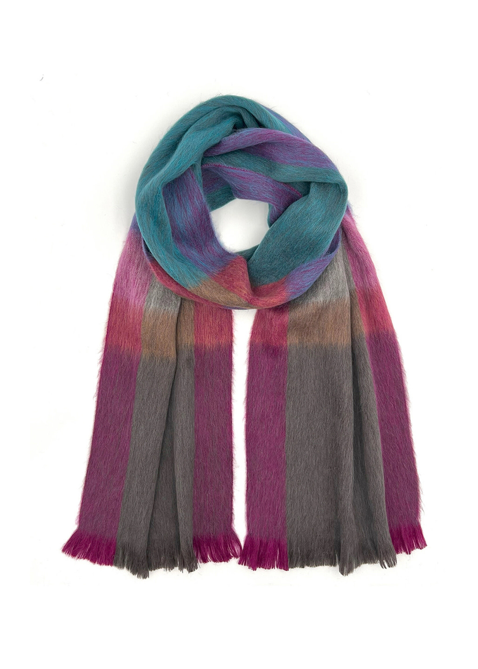 Shupaca Alpaca Alpaca Scarf - Plaid Kaleidoscope