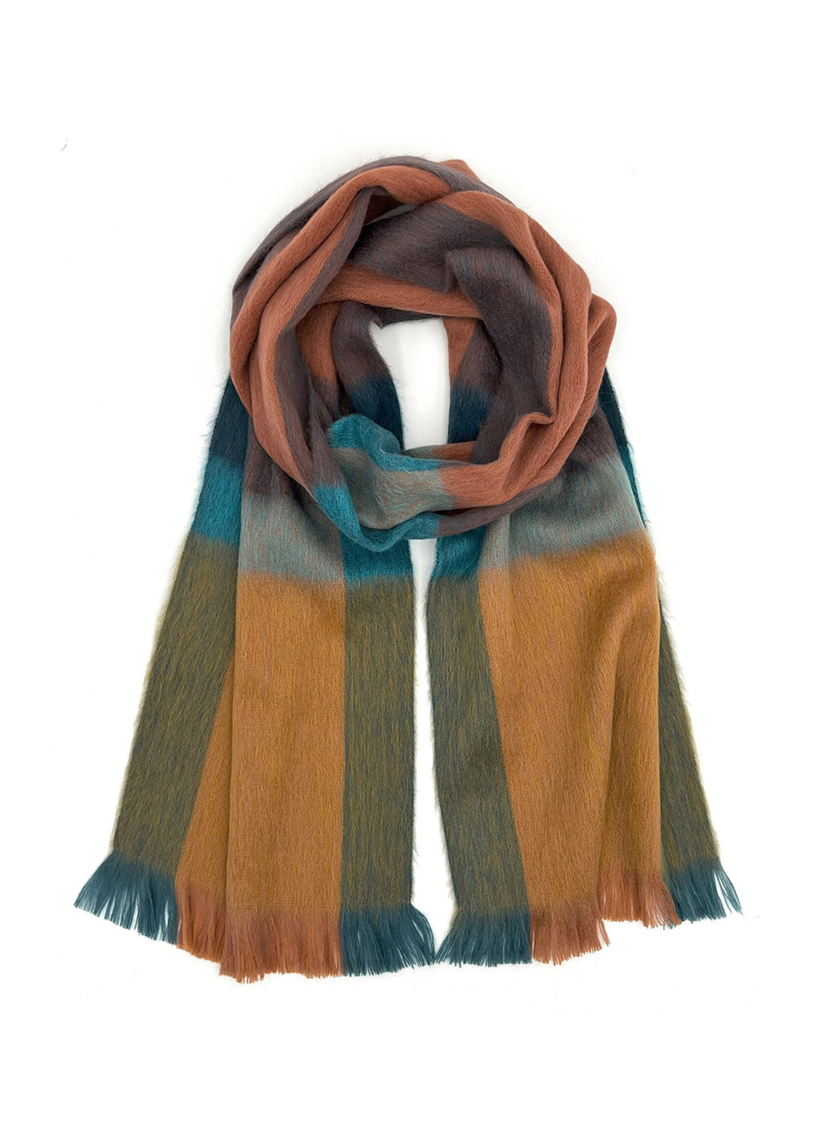 Shupaca Alpaca Alpaca Scarf - Plaid Rustic Dune