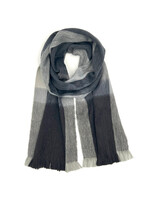 Shupaca Alpaca Alpaca Scarf - Plaid Steel