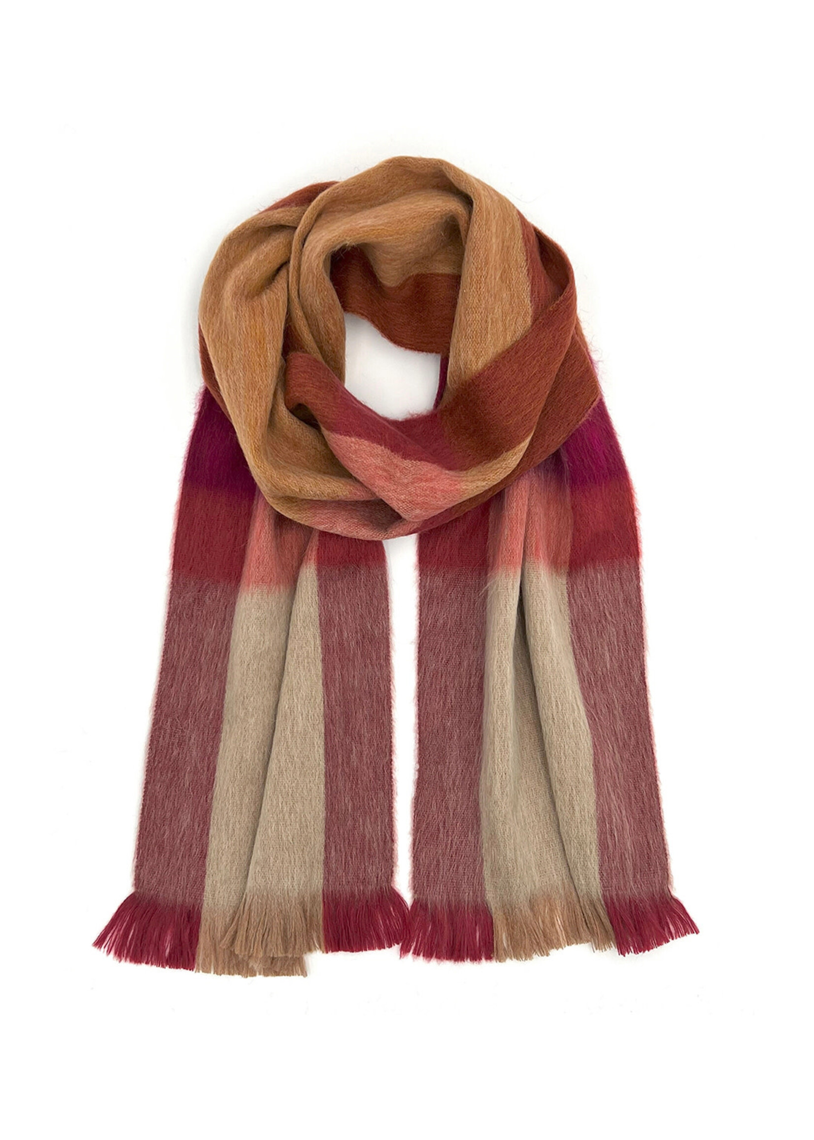 Shupaca Alpaca Alpaca Sacrf - Plaid Sea Coral