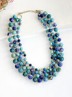 WorldFinds Kantha Azure Karita Necklace