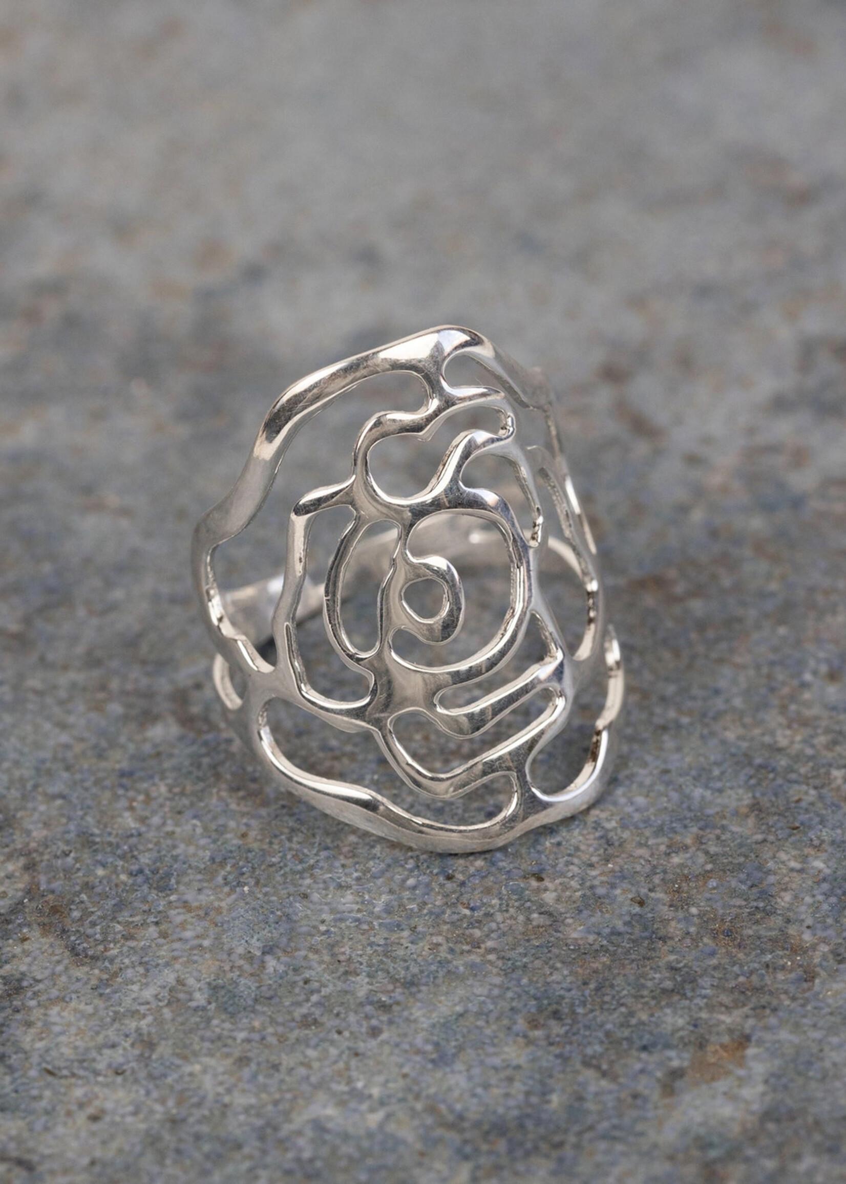 Ten Thousand Villages Amita Floral Statement Ring