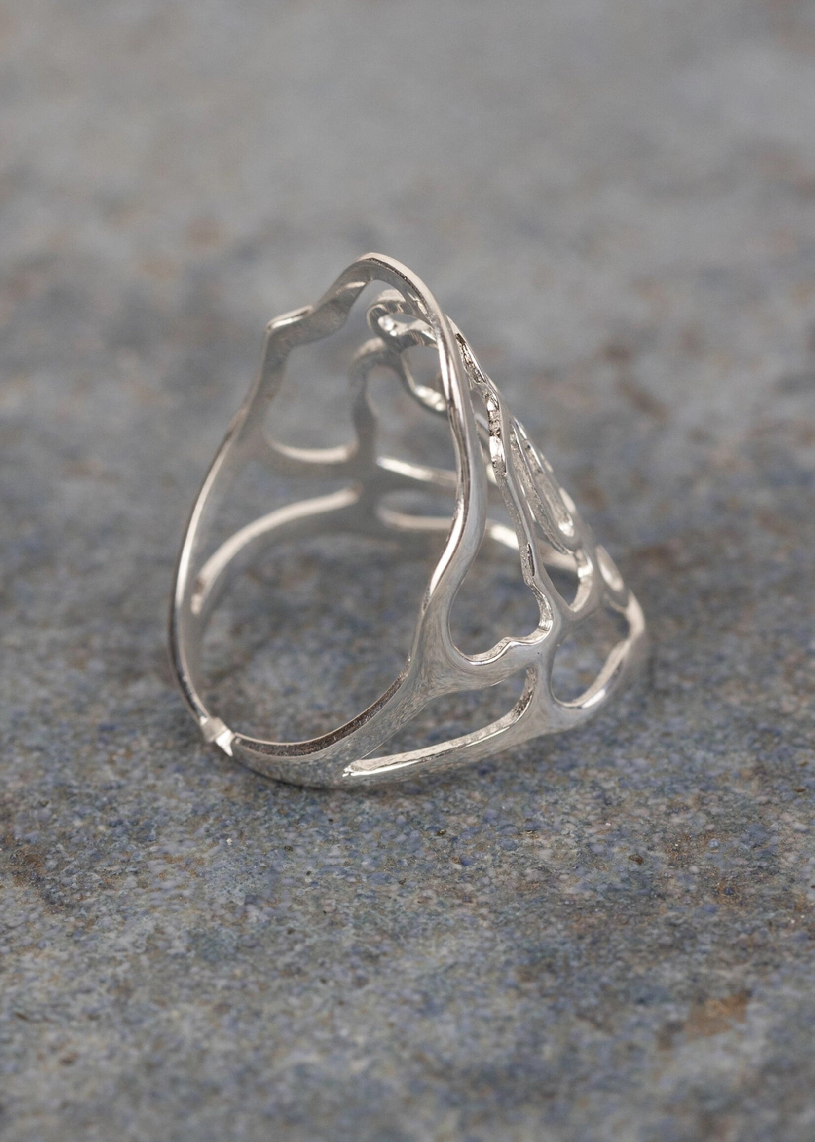 Ten Thousand Villages Amita Floral Statement Ring