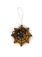 Gry and Sif Yellow Spider Web Felt Ornament