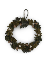 Gry and Sif White Berries and Acorns Felt Wreath